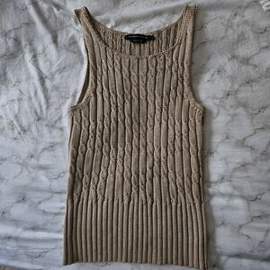 Bronze Silk Summer Knitted Top: Size SMALL